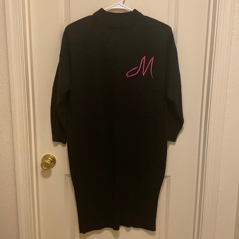 Vintage black sweater dress one-size-fits-all